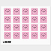 Round Sticker Custom PINK Commercial Logo Mark (Blatt)