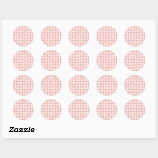 Round sticker design featuring pink and white (Blatt)