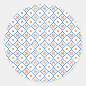 Round sticker design with a white background (Vorderseite)