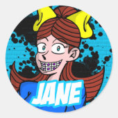 Round Sticker Jane (Vorderseite)