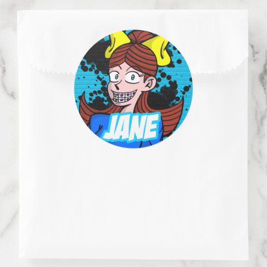 Round Sticker Jane (Tasche)
