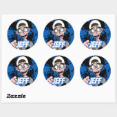 Round Sticker Jeff (Blatt)