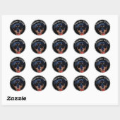 Round Sticker Rottweiler Strong Confidence (Blatt)
