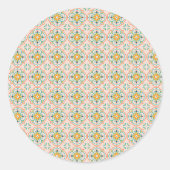 Round sticker with a floral geometric pattern (Vorderseite)