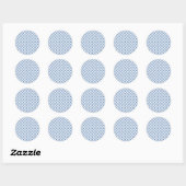 Round sticker with intricate blue and white (Blatt)