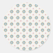 Round sticker with intricate blue and yellow  (Vorderseite)