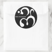 Round Stickers 3" Blatt 6 neues Monsun Logo (Tasche)