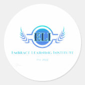 Round Stickers - Embrace Learning Institute - Logo (Vorderseite)