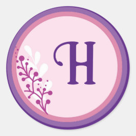 Round-Stickers - Fügen Sie Ihre ersten - Lila Runder Aufkleber