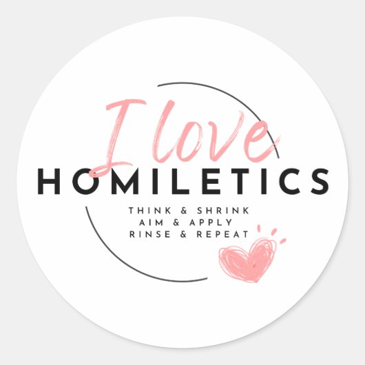 Round Stickers - Homiletics Heart (Vorderseite)