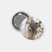 Round Tabby Cat Magnet (Vorderseite/Rückseite)