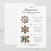 Round Table Progressive Dinner Invitation Einladung (Vorne/Hinten)