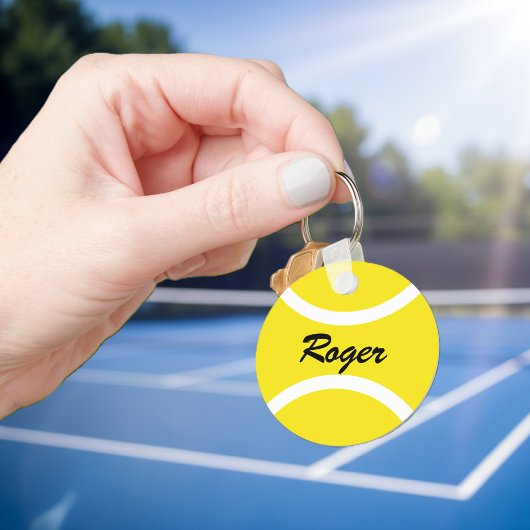 Round tennis ball keychain | Personalizable name Schlüsselanhänger