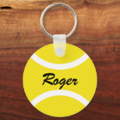 Round tennis ball keychain | Personalizable name Schlüsselanhänger (Vorderseite)