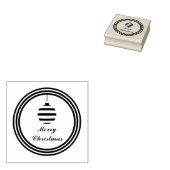 Round Text Frohe Weihnachtsbauble Personalisiert Gummistempel (Stempel)