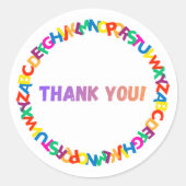 Round Thank You Sticker (Vorderseite)