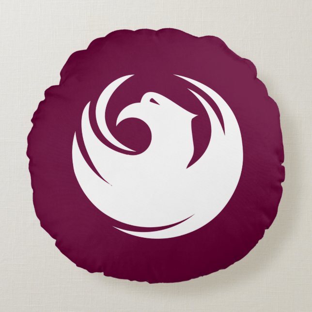 Round Throw Pillow with flag of Phoenix City Rundes Kissen (Vorderseite)