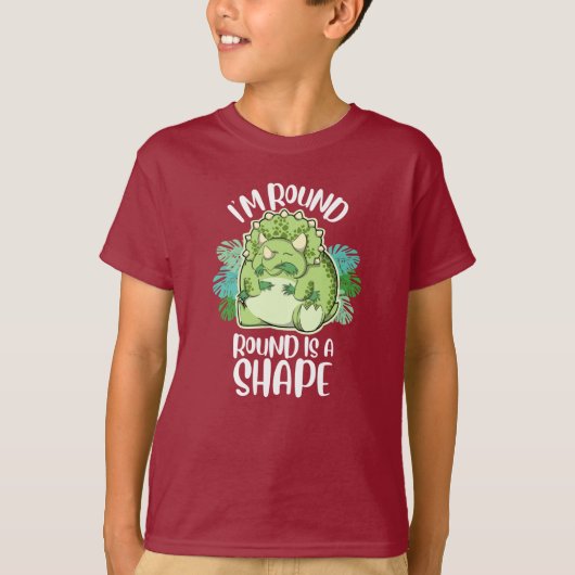Round Triceratops T-Shirt (Vorderseite)