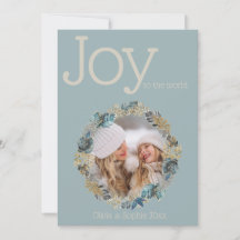 Round Tropical Christmas Blue Foliage Foto Frame