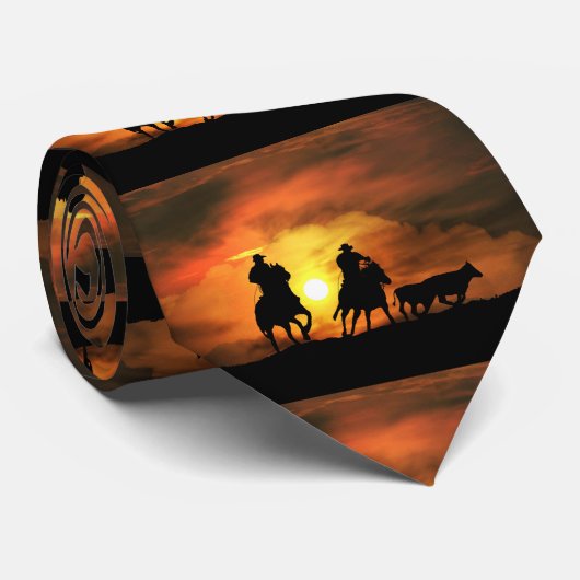 Round Up Cowboys und Steaks Krawatte (Gerollt)