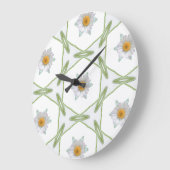 Round Wall Clock - Geometric Daisy Design Große Wanduhr (Winkel)