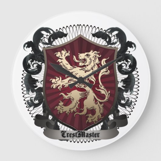 Round Wall Clock (Large) Große Wanduhr (Vorderseite)