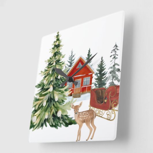 Round Wall Clock Quadratische Wanduhr (Winkel)