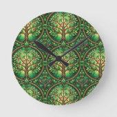 Round wall clock with a vibrant tree pattern runde wanduhr (Vorderseite)