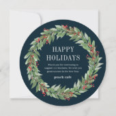 Round Wath Business Holiday Card Feiertagskarte (Vorderseite)