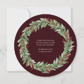 Round Wath Business Holiday Card Feiertagskarte (Rückseite)