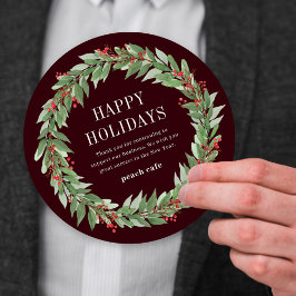 Round Wath Business Holiday Card Feiertagskarte