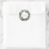 Round Wath Christmas Card Runder Aufkleber (Tasche)