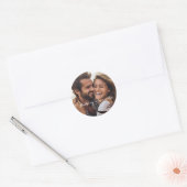 Round Wedding Couple Sticker (Umschlag)