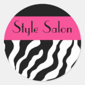 Round Zebra Stickers (Vorderseite)