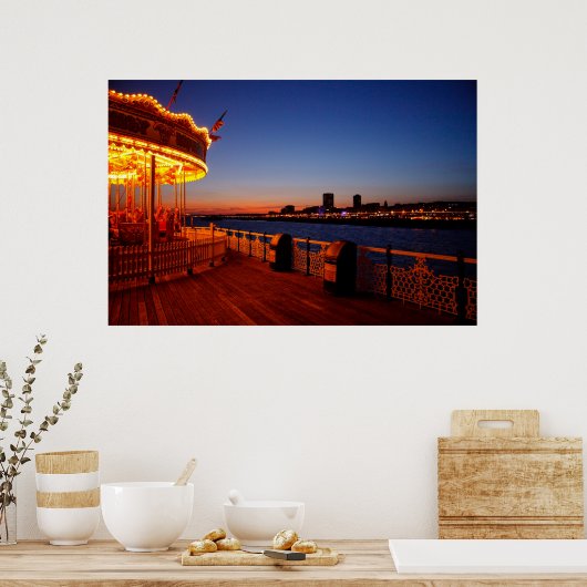 Roundabout auf Brighton Pier Poster (Küche)