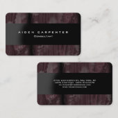 Roundbraunes Holz Schwarz Moderne Stil Minimalisti Visitenkarte (Vorne/Hinten)