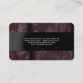 Roundbraunes Holz Schwarz Moderne Stil Minimalisti Visitenkarte (Rückseite)