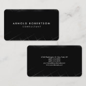 RoundCorner Black Beruflich Minimalistisch Visitenkarte (Vorne/Hinten)