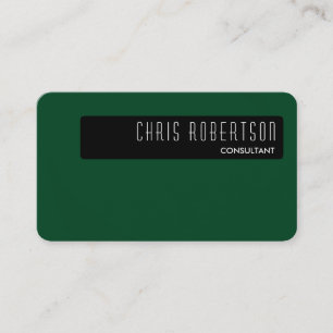 RoundCorner Black Up Forest Green Business Card Visitenkarte