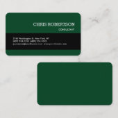 Roundecenter Black Forest Green Business Card Visitenkarte (Vorne/Hinten)
