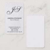 Roundecenter Monogram-Muster-Visitenkarte Visitenkarte (Vorne/Hinten)