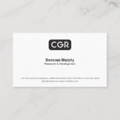 Rounded Background Variation für Monogramm Visitenkarte (Rückseite)