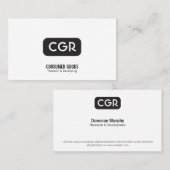 Rounded Background Variation für Monogramm Visitenkarte (Vorne/Hinten)