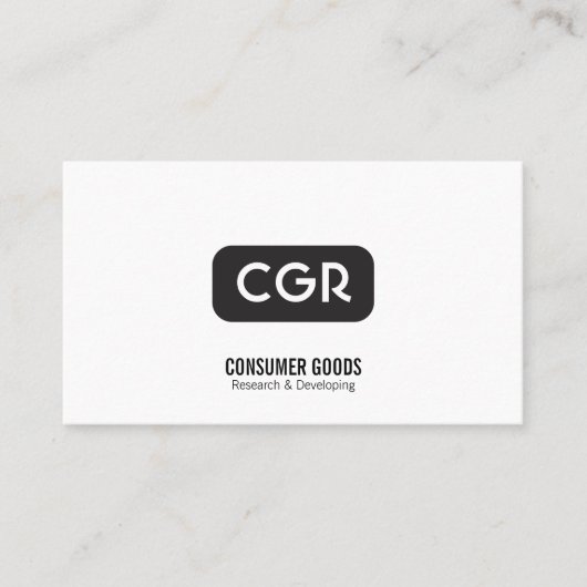 Rounded Background Variation für Monogramm Visitenkarte (Vorderseite)