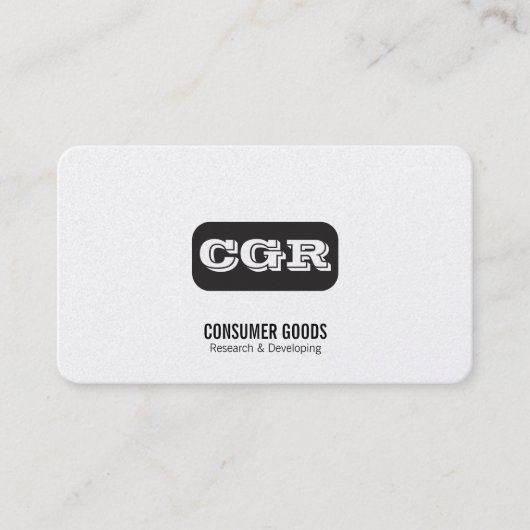 Rounded Background Variation für Monogramm Visitenkarte (Vorderseite)