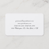 Rounded Corner Anspruchsvolle Script Business Card Visitenkarte (Rückseite)