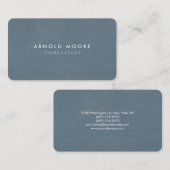 Rounded Corner Blue Grau Beruflich Modern Visitenkarte (Vorne/Hinten)