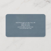 Rounded Corner Blue Grau Beruflich Modern Visitenkarte (Rückseite)