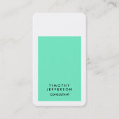 Rounded Corner Blue White Visitenkarte (Vorderseite)