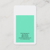 Rounded Corner Blue White Visitenkarte (Rückseite)